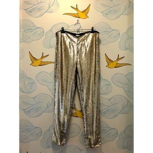 Gold Sequin Leggings